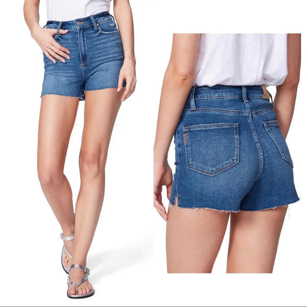 Paige Margot High Waist Cutoff Denim Shorts